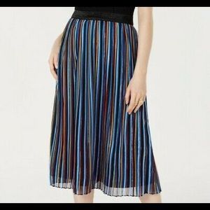 INC International Concepts Multicolor Striped Midi Skirt